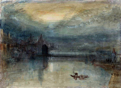 Lucerne de nuit en 1842 par Turner