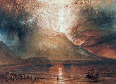 Le Vésuve en éruption par Turner en 1819