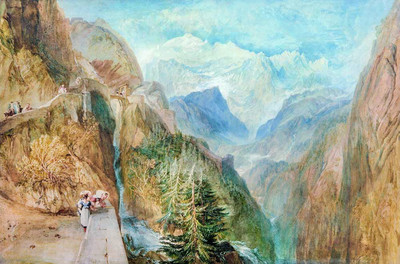 Mont Blanc vu du val d'Aoste par Turner