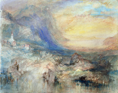 Eboulement de Goldau (1806) et lac de Zug par Turner en 1842