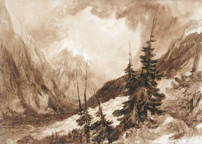 Source de l'Arveyron par Turner