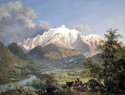 Vallée de l'Arve et Mont Blanc par Pierre-Louis de La Rive Vallée de l'Arve et Mont Blanc par Pierre-Louis de La Rive