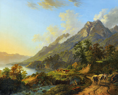 St Gingolph et Léman par Pierre-Louis de la Rive en 1812