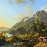 St Gingolph et Léman par Pierre-Louis de la Rive en 1812