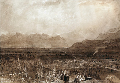 Vallée entre Chambéry et l'Isère en 1808 par Turner
