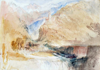 Chapelle Santa Trinita à la sortie du Val Sementina par Turner