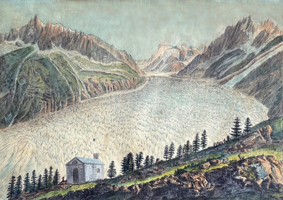 Mer de Glace au Montenvers, par M.T. Bourrit Mer de Glace au Montenvers, par M.T. Bourrit