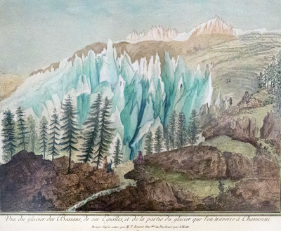 Glacier des Bossons et Aiguilles de Chamonix par M.T. Bourrit Glacier des Bossons et Aiguilles de Chamonix par M.T. Bourrit