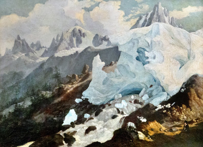 Glacier des Bossons, aiguilles de Chamonix par Jean-Antoine Linck en 1799 Glacier des Bossons, aiguilles de Chamonix par Jean-Antoine Linck en 1799