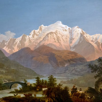 Vallée de l'Arve et Mont Blanc au couchant par Pierre-Louis de La Rive