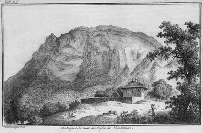 Montagne de la Tuile (Le Tapin) au dessus de Montmélian par Nicolas Théodore de Saussure Montagne de la Tuile (Le Tapin) au dessus de Montmélian par Nicolas Théodore de Saussure