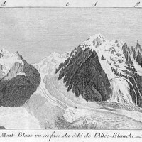 Aiguilles des Glaciers et de Trélatête, Mont Blanc, Grandes Jorasses, par M. T. Bourrit