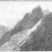 Aiguille des Grands Charmoz, par M. T. Bourrit