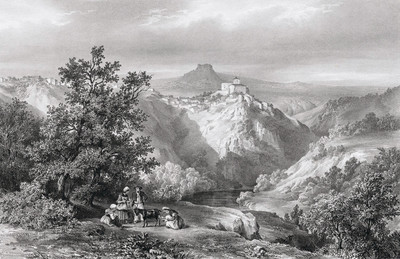 Gorges de l'Allier à Saint Yvoine par Edmond Tudot