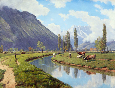 Dents du Midi et Grand Canal de la vallée du Rhône par Alfred Chavannes