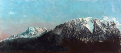 Dents du Midi et Grammond N par Gustave Courbet en 1876 Dents du Midi et Grammond N par Gustave Courbet en 1876