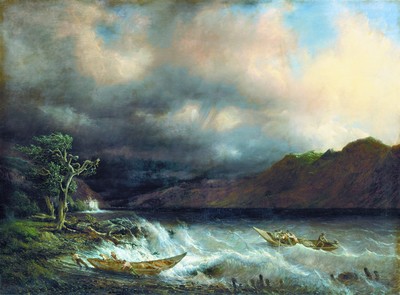 Orage sur le Léman en 1839 par François Diday Orage sur le Léman en 1839 par François Diday