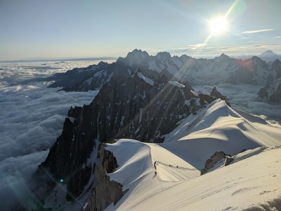 Descente de l'aiguille du midi.