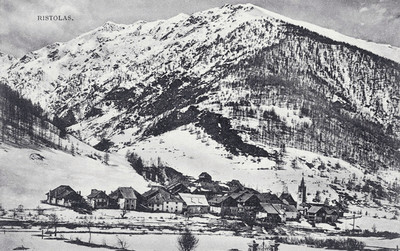 Ancien Ristolas détruit par les crues de Juin 1957 (CPA)