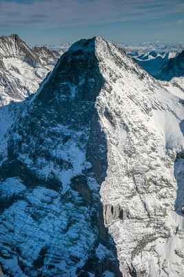 Eiger, Face N et W, vue aérienne