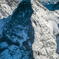Eiger, Face N et W, vue aérienne