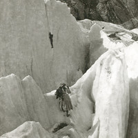 Sortie de crevasse à Grindelwald par Braun en 1863