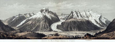 Massif du Mont Blanc vu de la Flégère par Cuvillier