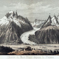 Massif du Mont Blanc vu de la Flégère par Cuvillier