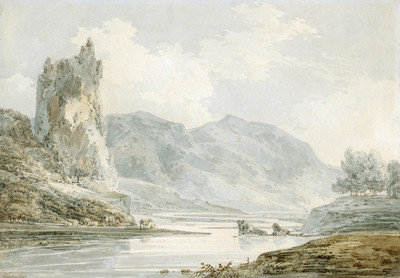 Ilam Rock, Dovedale, Derbyshire en 1794 par William Turner