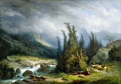 Route Handeck - Grimsel en 1873 par François Diday Route Handeck - Grimsel en 1873 par François Diday
