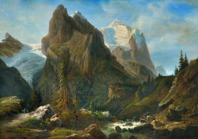 Wetterhorn vu de Rosenlaui en 1849 par François Diday Wetterhorn vu de Rosenlaui en 1849 par François Diday