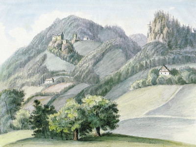 Château Altpernstein, Micheldorf, par Wilhelm Leifer Château Altpernstein, Micheldorf, par Wilhelm Leifer