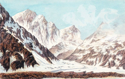 Finsteraarhorn, glacier Unteraar par Wilhelm Leifer Finsteraarhorn, glacier Unteraar par Wilhelm Leifer