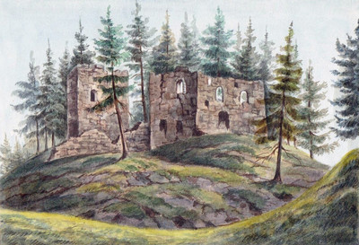 Château Rundersburg, Plupart Kamp, St Leonhard am Hornerwald, par Wilhelm Leifer Château Rundersburg, Plupart Kamp, St Leonhard am Hornerwald, par Wilhelm Leifer