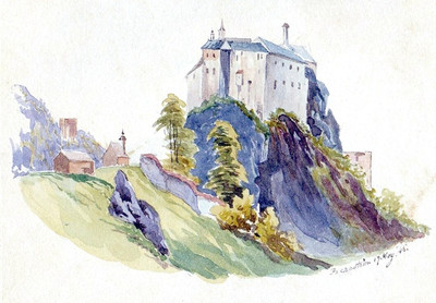 Château Altpernstein, Micheldorf, par Wilhelm Leifer Château Altpernstein, Micheldorf, par Wilhelm Leifer
