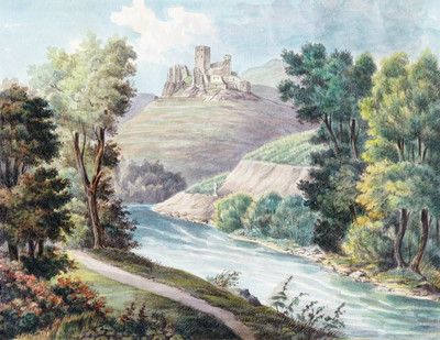 Château Gars Plupart Kamp Thunau, par Wilhelm Leifer Château Gars Plupart Kamp Thunau, par Wilhelm Leifer