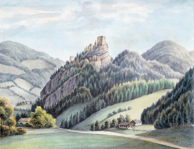 Château Eppenstein, Murtal, Styrie, par Wilhelm Leifer Château Eppenstein, Murtal, Styrie, par Wilhelm Leifer