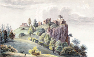 Burgruine Dachenstein, Winzendorf, par Wilhelm Leifer Burgruine Dachenstein, Winzendorf, par Wilhelm Leifer