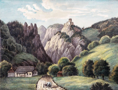 Burgruine Klamm, Breitenstein, par Wilhelm Leifer Burgruine Klamm, Breitenstein, par Wilhelm Leifer