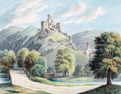 Burgruine Senftenberg Krems-Land, par Wilhelm Leifer Burgruine Senftenberg Krems-Land, par Wilhelm Leifer