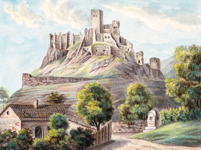 Burgruine Senftenberg Krems-Land, par Wilhelm Leifer Burgruine Senftenberg Krems-Land, par Wilhelm Leifer