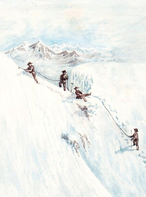 Cordée au Mont Blanc, par Wilhelm Leifer Cordée au Mont Blanc, par Wilhelm Leifer
