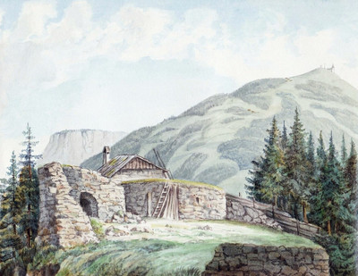 Burgruine Engelsberg, Hopfgarten, S Tyrol, Brixental, par Wilhelm Leifer Burgruine Engelsberg, Hopfgarten, S Tyrol, Brixental, par Wilhelm Leifer