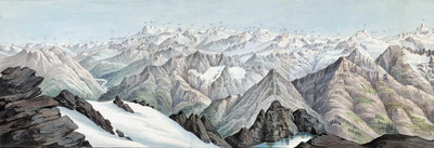 Panorama du Basodino (détail sur les sommets du Valais), par Wilhelm Leifer Panorama du Basodino (détail sur les sommets du Valais), par Wilhelm Leifer