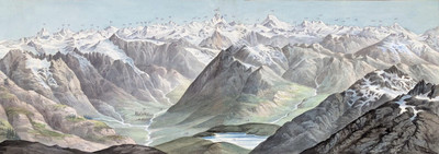 Panorama du Basodino (détail sur les Alpes bernoises), par Wilhelm Leifer Panorama du Basodino (détail sur les Alpes bernoises), par Wilhelm Leifer