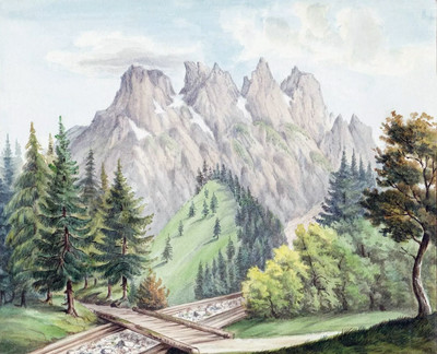 Mühlsturzhörner Rider Alm Berchtesgaden Alps, par Wilhelm Leifer Mühlsturzhörner Rider Alm Berchtesgaden Alps, par Wilhelm Leifer