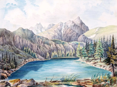 Großer Bösenstein, Großer Scheibelsee, par Wilhelm Leifer Großer Bösenstein, Großer Scheibelsee, par Wilhelm Leifer