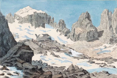 Brenta alta und Bocca di brenta von Südost, par Wilhelm Leifer Brenta alta und Bocca di brenta von Südost, par Wilhelm Leifer