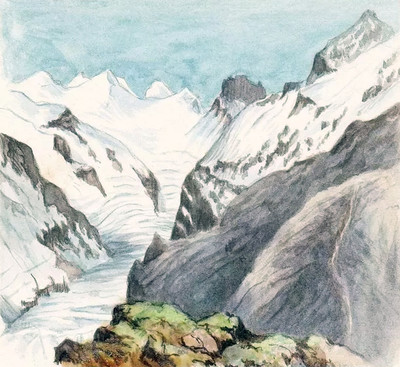 Glacier de Morteratch, par Wilhelm Leifer Glacier de Morteratch, par Wilhelm Leifer