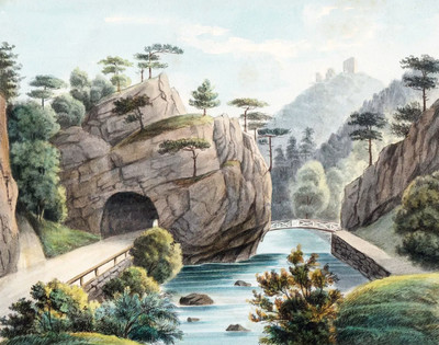 Urtelstein, Helenental, Baden, proche de Vienne, par Wilhelm Leifer Urtelstein, Helenental, Baden, proche de Vienne, par Wilhelm Leifer